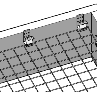 Fallschutzgitter Abbildung 3 - Einlegen der Konsolenoberteile